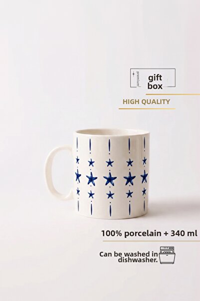 TUSE LIVING Sea Star Porcelain Mug 340 ml - Blue