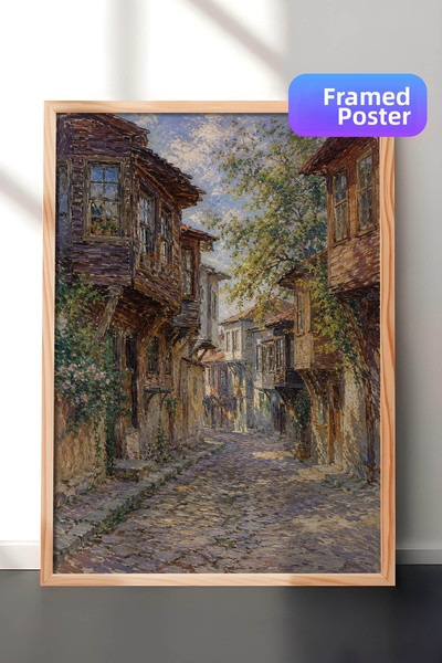 Zestia Pictură murală inspirată de Monet, Stradă Otomană, Peisaj Impresionist...