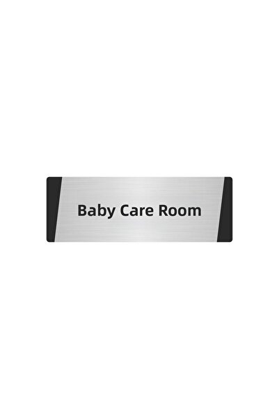 Özarslan Dizayn لافتة تحذير معدنية لغرفة رعاية الأطفال مقاس 5×20 سم لون فضي