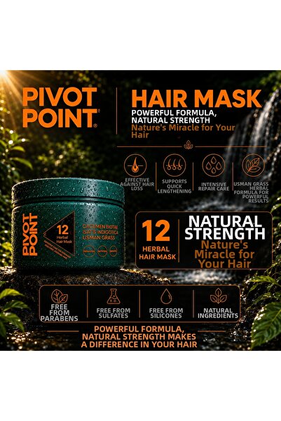 PIVOT POINT 12 Herbal Hair Care Mask 300 ml |   Intensive Repairing, Nourishi...