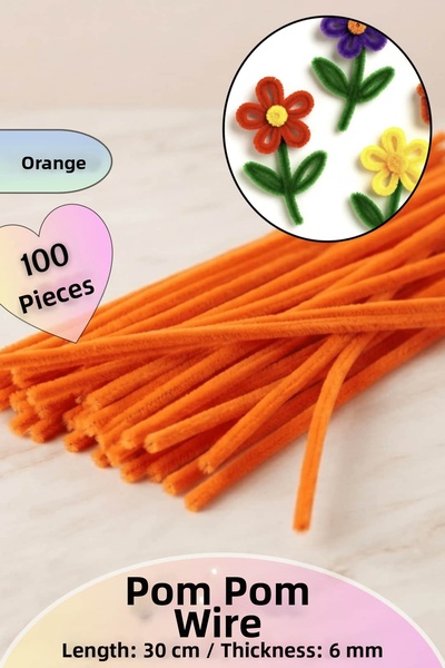 Dantelux 100 Pieces of Chenille Fuzzy Wire 30 cm |   Handicrafts, Flower Maki...