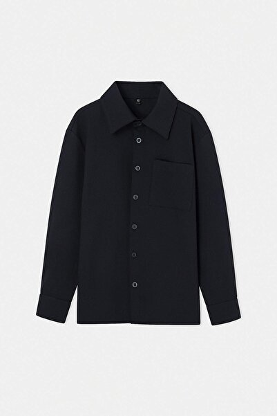 TRENDYOLKIDS Navy Blue Long Shirt Tkdss26Go00014