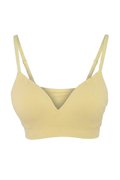 Trendyol Kollektion Gelber, nahtloser, bügellos, flacher, fester Cup-Bralette...
