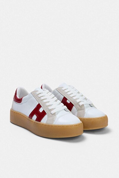 TRENDYOL SHOES White Suede Women's Retro Sneakers Takss26Sn00014
