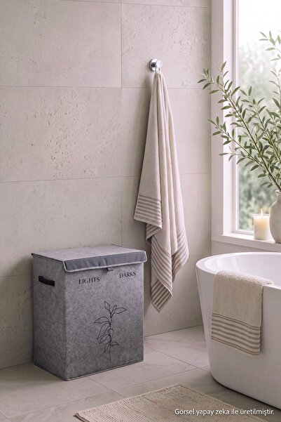 TRENDYOLMİLLA HOME Coș de rufe cu 2 compartimente și capac TPHAW27ST00002
