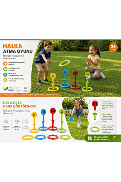 Genel Markalar Bahçe Halka Atma Oyun Seti