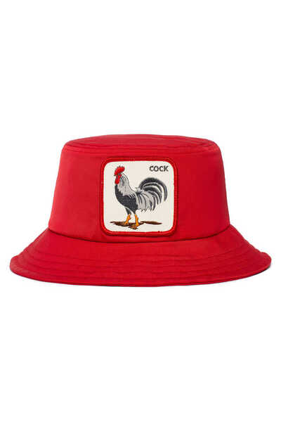 Goorin Bros . Bucktown Rooster ( Horoz Figürlü ) Bucket 105-0132 Kırımızı L/xl