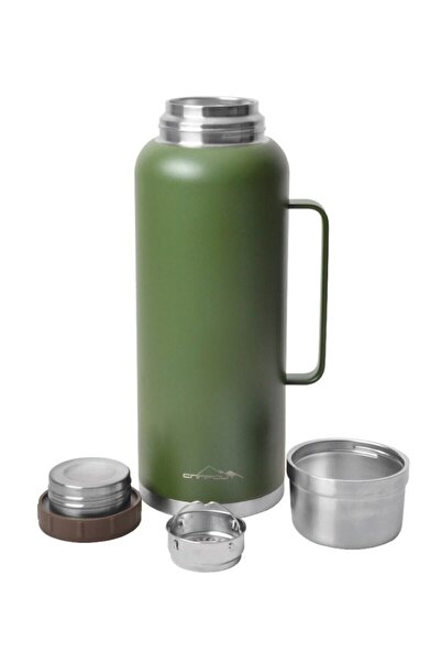 NURGAZ Campout Çift Katmanlı Termos Yeşil 2600Ml
