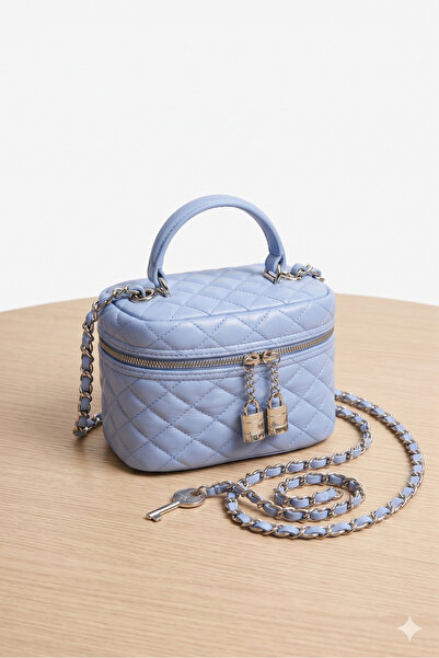 Çanta Trend Baby Blue Faux Leather Almira Γυναικεία Τσάντα χιαστί Κρέμα