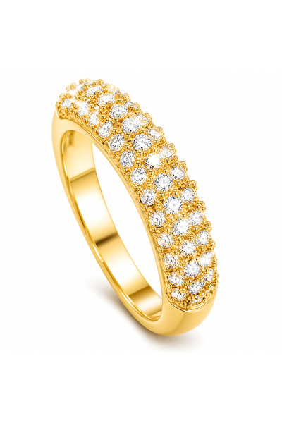 GOLDEM Inel Placat cu Aur 18K cu Zirconii – Cadou Elegant pentru Ea, Bijuteri...