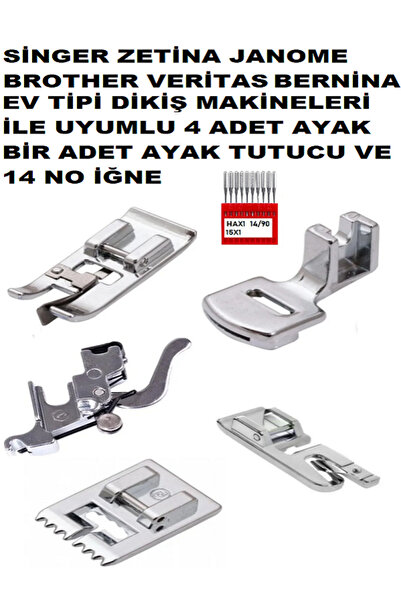 Swart EV TİPİ DİKİŞ MAKİNASI 5 ADET AYAK (NERVÜR-BÜZGÜ-KIVIRMA-SURFLE-ÜST BAĞ...