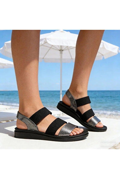 Tmall Sandale de Dama,Cu Talpa Joasa,Din Piele ecologica,SA88,Gun