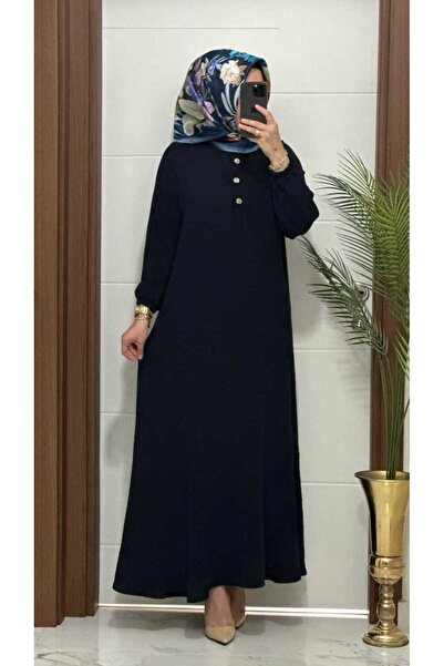 MODA ALMİRA 35358 K 90 LACİVERT ÖMÜR ELBİSE