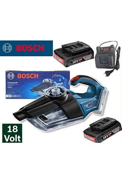 Bosch GAS 18V-1 Akülü El Süpürgesi 2 Ah Çift Batarya 8 Lİ ALLEN HEDİYE