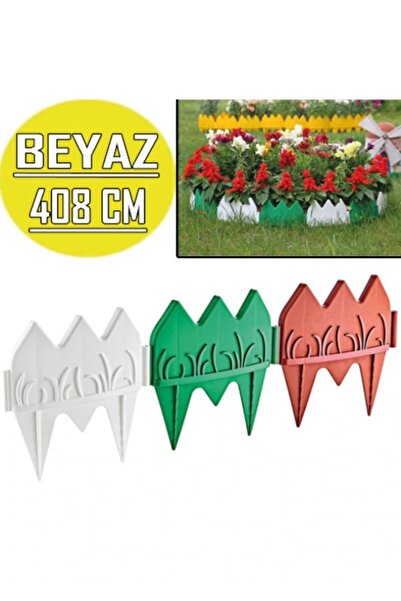 DNG STORE Dekoratif Çit Bahçe Çiti Peyzaj Koruma Çiti Beyaz Renk 408 Cm