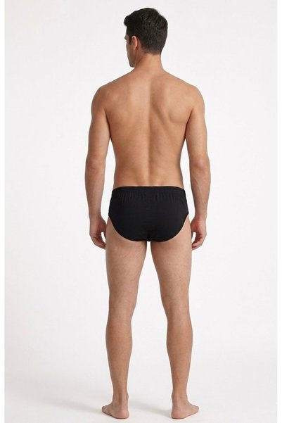 Mercan Men's Slip Underpants Black Color 2'Li Package 3cm Waist Elastic