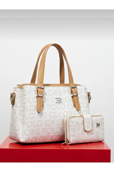 H&D COLLECTİON Just Polo Original Printed Women's Bag and Wallet Combination ...