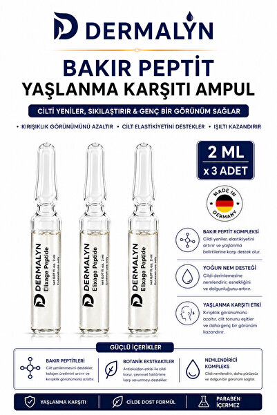 DERMALYN 3 قطع من أمبولات مصل الكولاجين المضاد للشيخوخة والمشدودة بالببتيد ال...