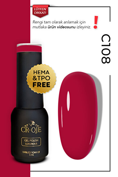 CROJE KALICI OJE Kalıcı Oje C108 - Koyu Pembe (5 ML)