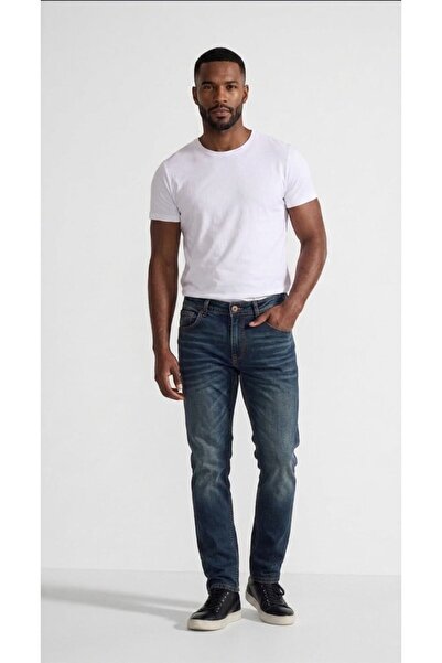 BANNY JEANS Jeansy męskie Regular Fit w kolorze ciemnoniebieskim