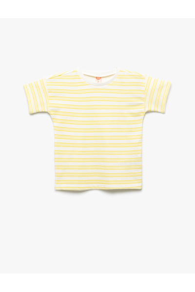Koton Cotton Short Sleeve Crew Neck Stripe T-Shirt