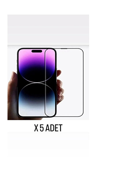 MEKTEK IPHONE 15 PRO واقي شاشة زجاجي كامل التغطية 5 قطع مضاد للكهرباء الساكنة...