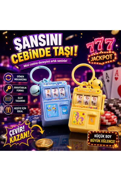 Store Küçük Midilli Mekanızmalı Casino Anahtarlık Parti Konseplı