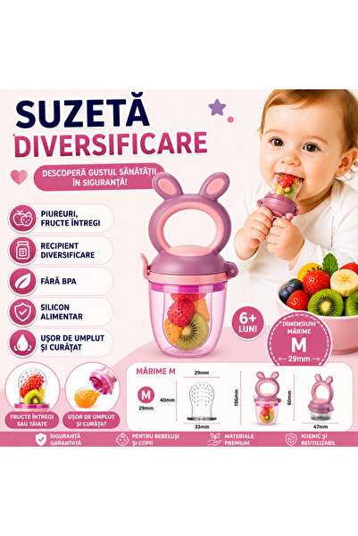SMARTECH Suzeta pentru diversificarea hranei, fructe si legume, silicon moale...