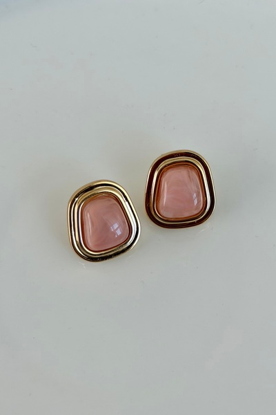 Lavian Accessories Acı Kahve Gold Modern Hafif Küpe