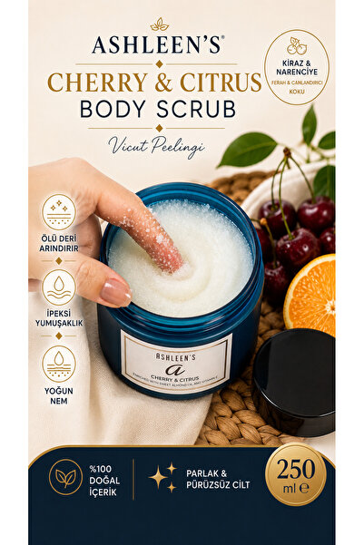 Ashleen’s Cherry & Citrus Vücut Peelingi 250 ml | Pürüzsüzleştirici Body Scrub | Nemlendirici & Ölü Deri Arındırıcı