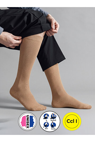 Variteks REF 930 Active Socks Bej Erkek Kompresyon Çorabı / Erkek Çorabı / Bej