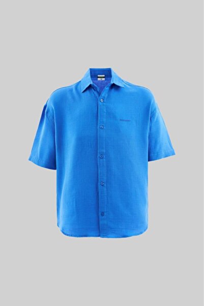 Machinist Men's Basic Cotton Shirt Saks Blue