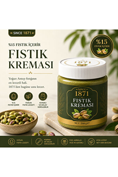 Fıstık Kreması %15 Antep Fıstığı İçerir 200 g