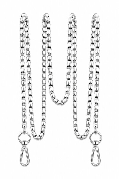 vollen yarn Metal Bag Chain Square Model Anti-Tarnish 120 cm Silver Gray