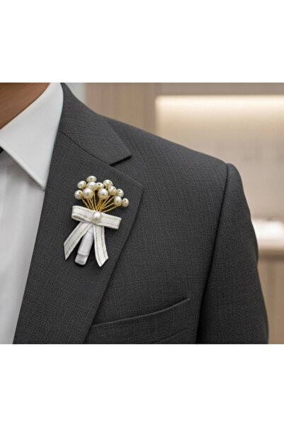 BTRENDY Gold Damat Yaka Çiçeği,Yaka İğnesi Şık Aksesuar
