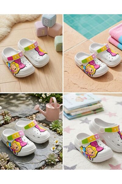 Hızlı Al Princess Figure Children's Baby Sandals Slippers Cross Slippers (Sma...