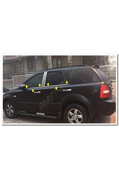 DB Chrome Kia Sorento Cam Çıtası Nikelajı 2002-2009 4 Parça P.Çelik