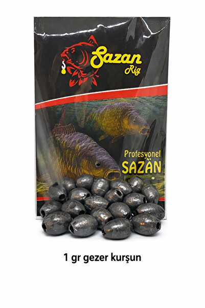 sr sazanrig Delikli Zeytin Gezer Olta Kurşunu 1 gr 20 Adet