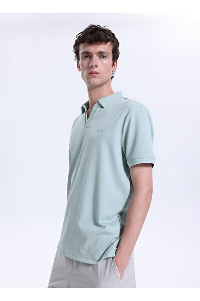 Discovery Expedition D6SM-TST3708 Mint Relaxed Fit Erkek Polo T-Shirt