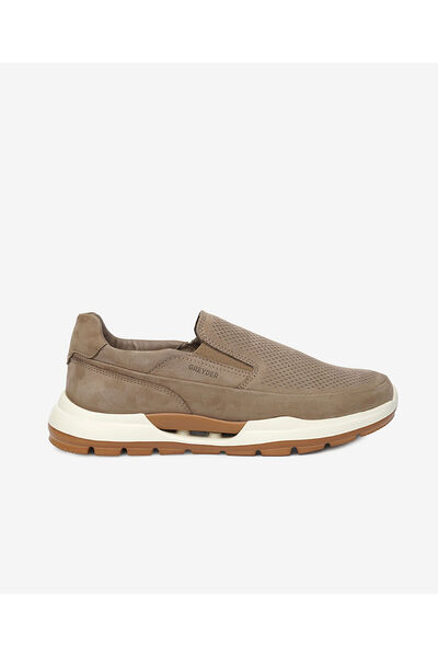 Greyder Erkek Vizon Hakiki Deri Sneaker Ayakkabı 4Y1UA17361