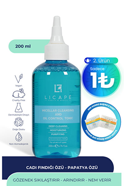 Licape Gözenek Sıkılaştırıcı, Arındırıcı ve Yağ Dengeleyici Tonik 200ml