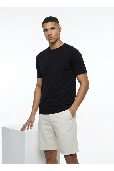 Discovery Expedition D6SM-KZK3902 Siyah Bisiklet Yaka Relaxed Fit Erkek Kazak
