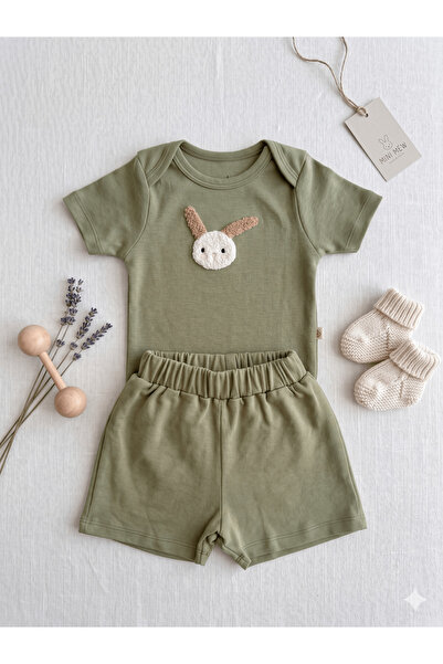 Frelida Baby & Kids Cotton Cute Animal Embroidered Top and Bottom Two-Piece B...