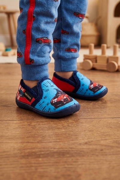 GEZER Kışlık Tasarım Panduf Bebe Erkek Ayakkabı