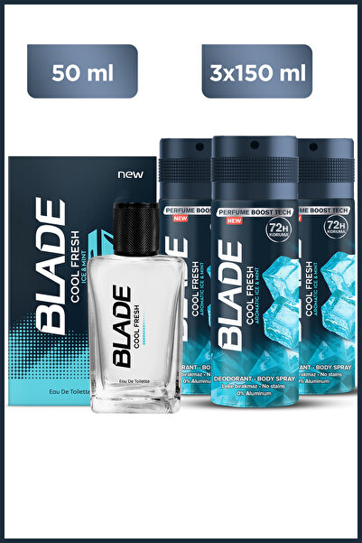 Blade Cool Fresh Edt Erkek Parfüm 70 ml & Deodorant 3x150 ml