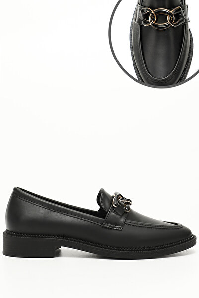 GÖNDERİ(R) Damen Schwarz Schnalle Loafer Schuhe