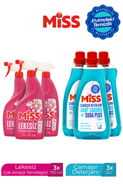 Miss LEKESİZ 750MLX3+MİSS SIVI ÇAM. DET. 1500MLX3