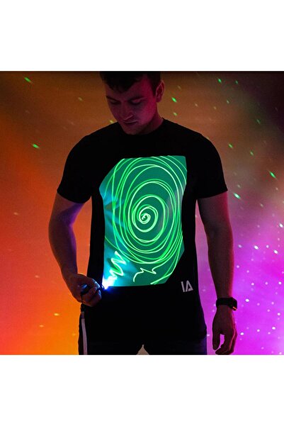 İlluminated Apparel Unisex Siyah Interaktif Tshirt