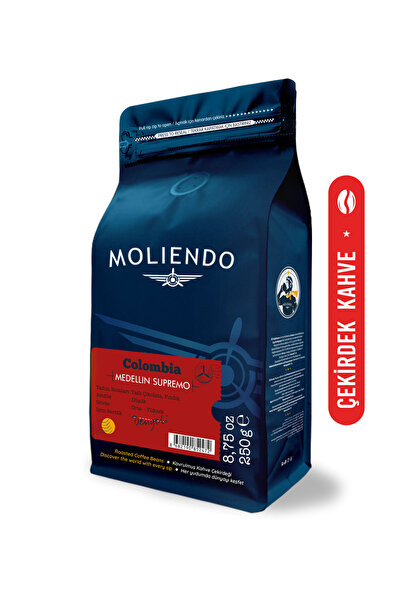 Moliendo Finest Coffee Colombia Medellin Supremo Yöresel Kahve (Çekirdek Kahv...