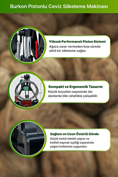 BURKON MAKINE Burkon Pistonlu Ceviz Silkeleme Makinası